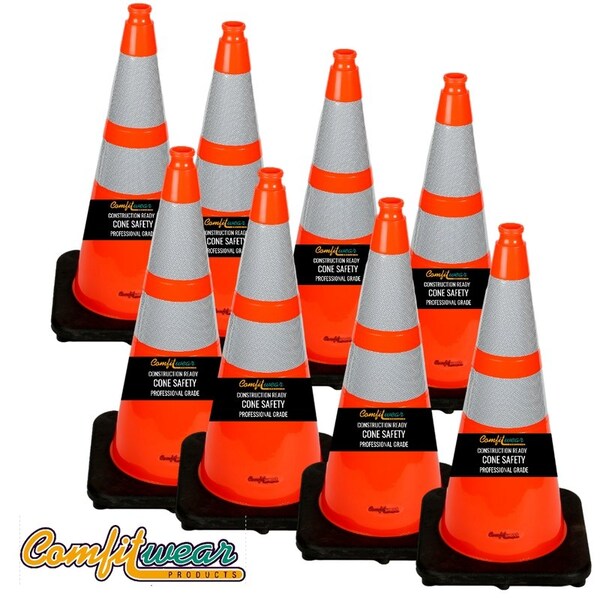 Comfitwear Traffic Cone, 28 in Height, Orange 8 PK COLFC-280 6-4-8PK - main